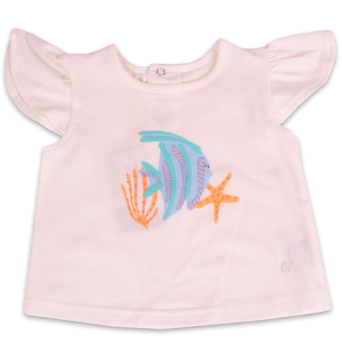 PILLIN - Polo manga corta Bebe ñiña con estampado PVY607-23BCO