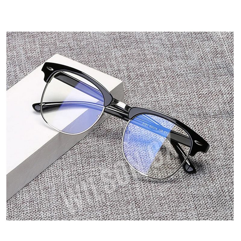 GENERICO - Lentes Premium Negros Modelo Clásico Con Filtro Azul Protección