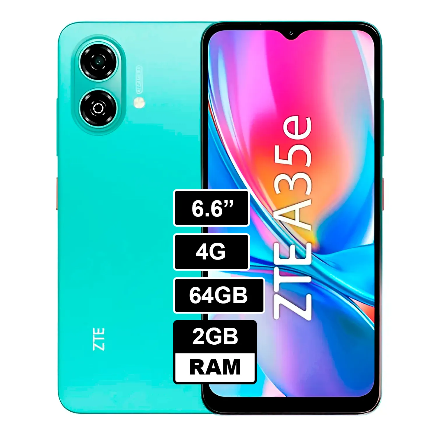 Celular ZTE A35e 2GB RAM 64GB VERDE ZTE | falabella.com