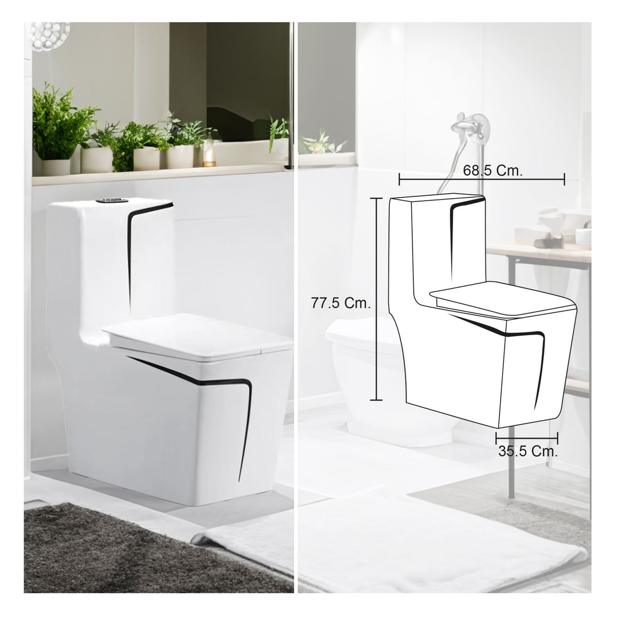 STONE - COMBO HANK CUADRADO BD + BOWL AMALIA CLASIC GOLDEN +DESAGUE POP UP