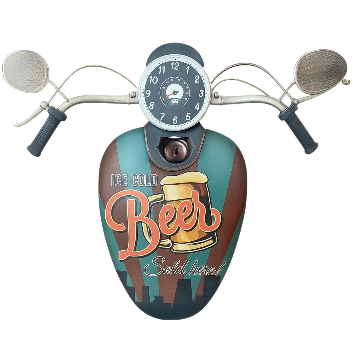 GENERICO - Adorno Para Pared Colección Metálico Tipo Moto