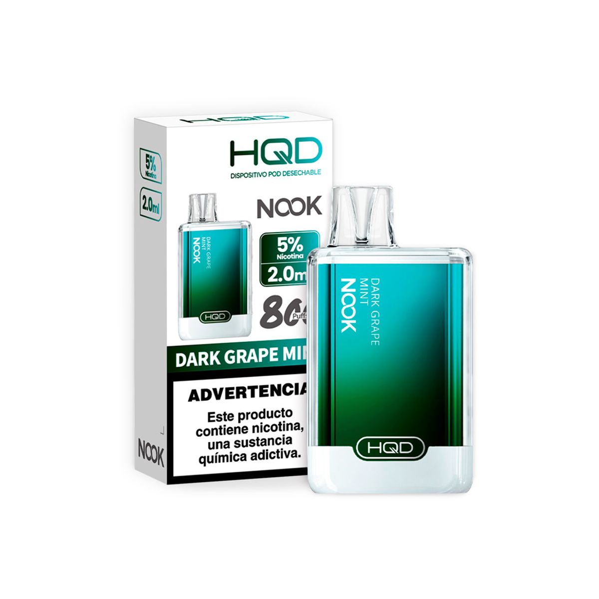 VAPE STATION - Vape HQD Nook 800 Puffs – Dark Grape Mint