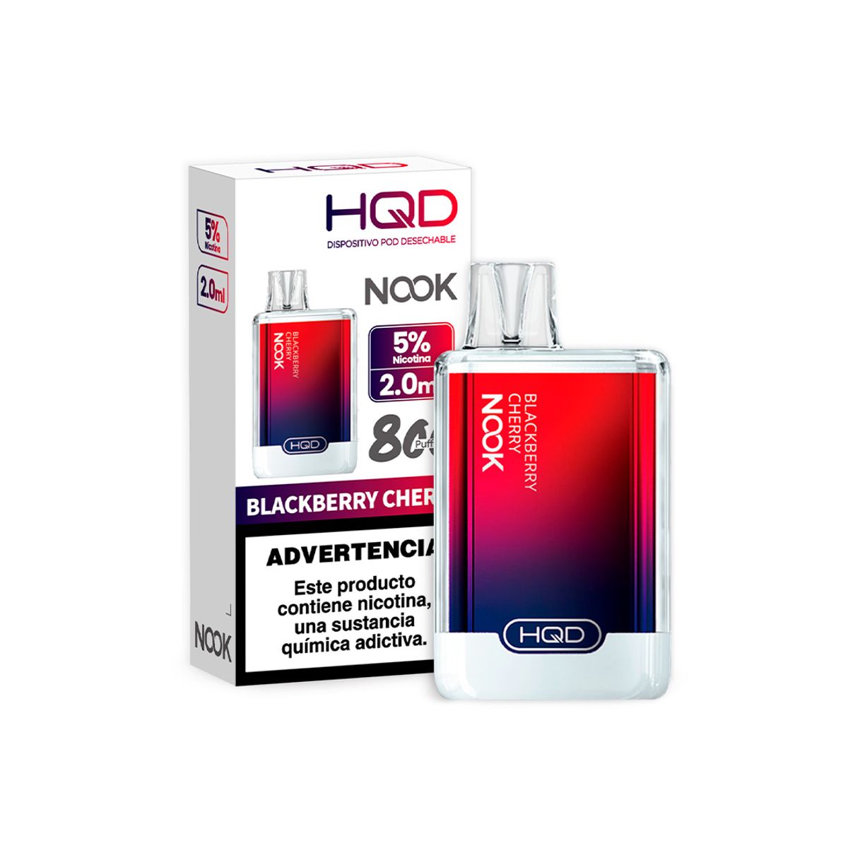 VAPE STATION - Vape HQD Nook 800 Puffs – Blackberry Cherry