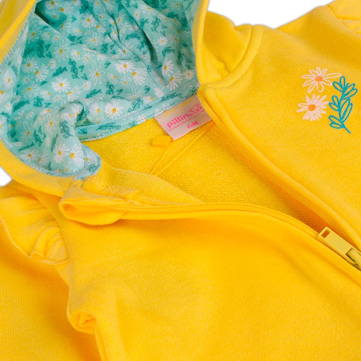 PILLIN - Polera cCierre y Capucha Bebé Niña PVY502-23AMA