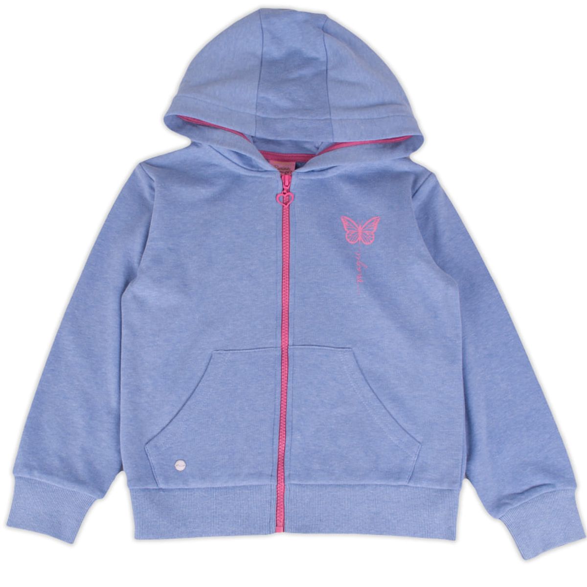 PILLIN - Polera cCierre y Capucha Niña PVY508-23DEN