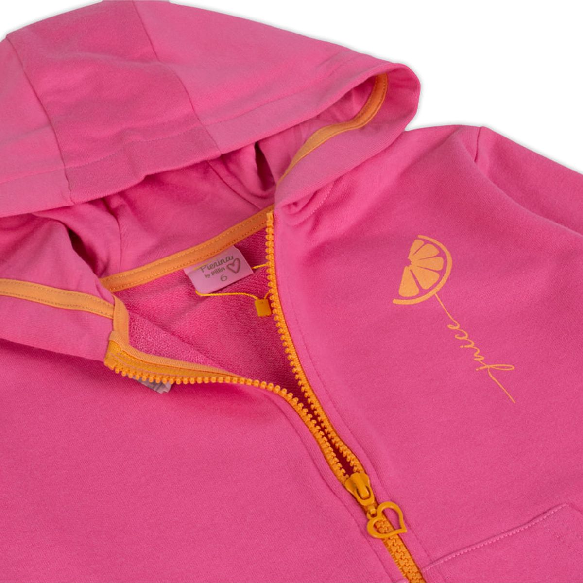 PILLIN - Polera cCierre y Capucha Niña PVY508-23ROS