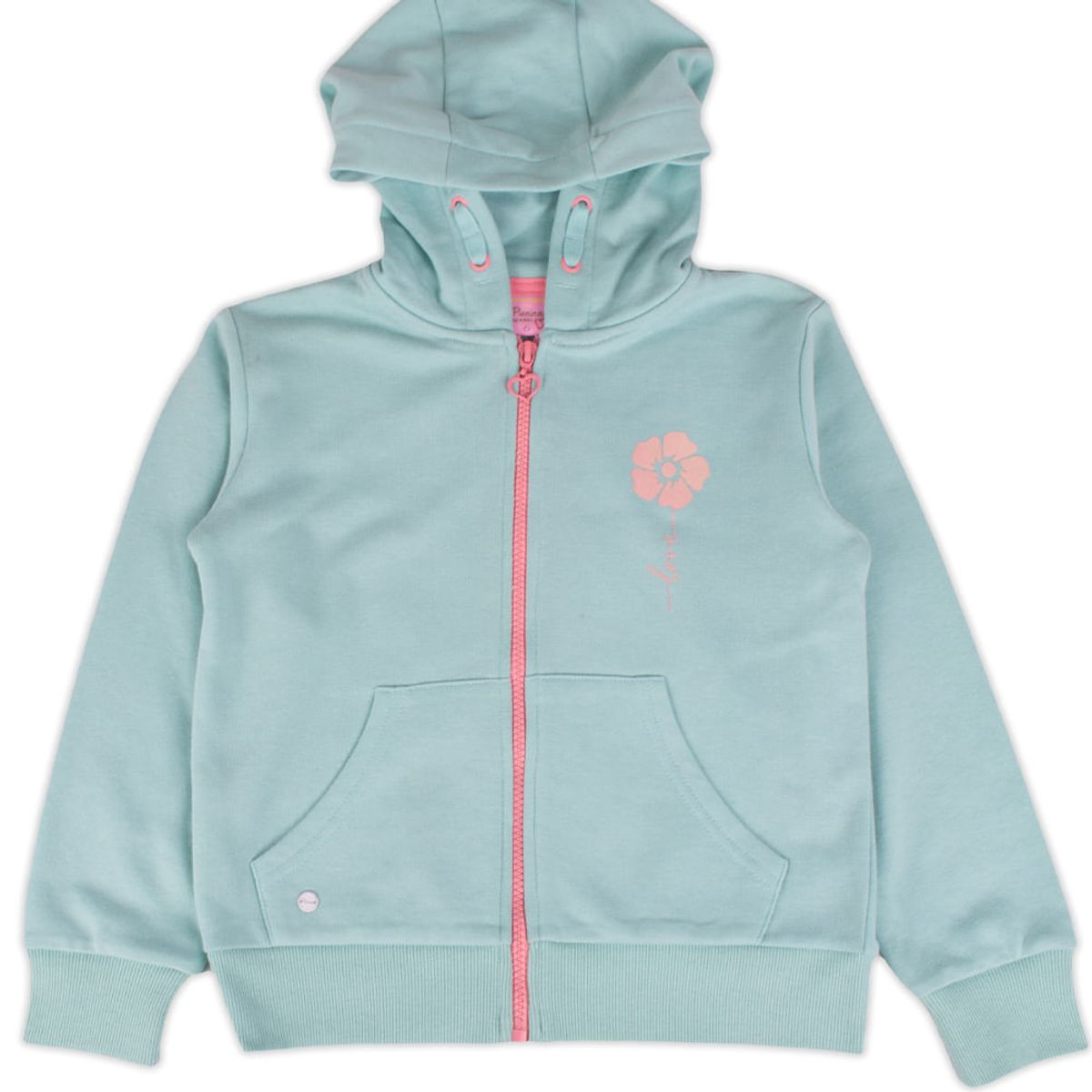 PILLIN - Polera cCierre y Capucha Niña PVY508-23VER