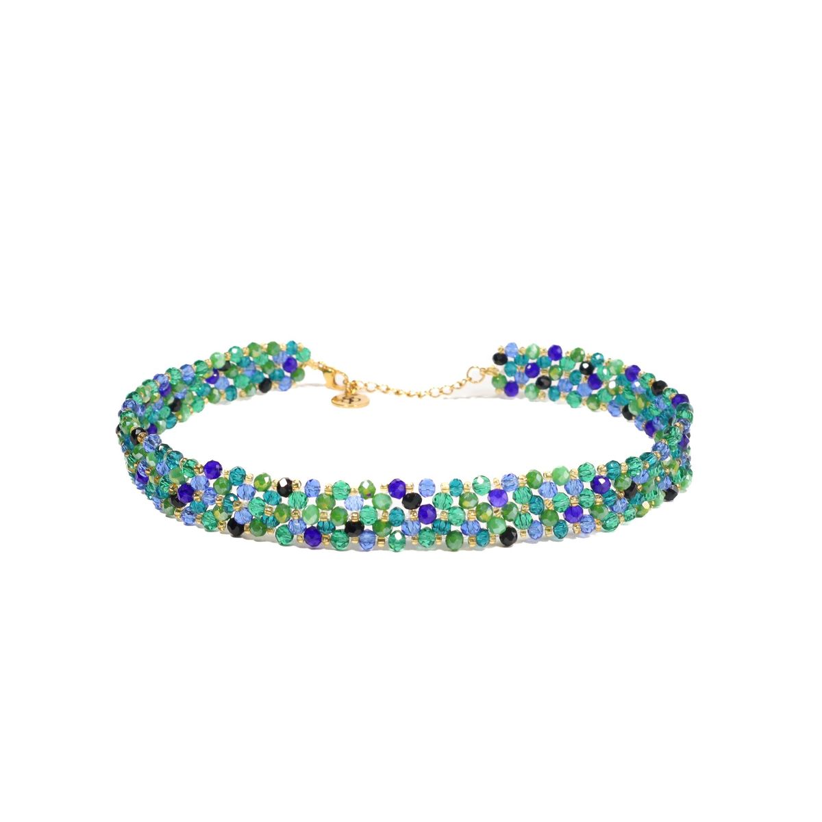 SAMANTHA PINTO HANDMADE ACCESSORIES - Collar Esmeralda Azul Verde