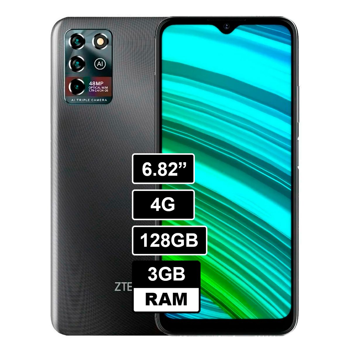 ZTE - Celular ZTE Blade V30 Vita 128GB 3GB RAM GRIS