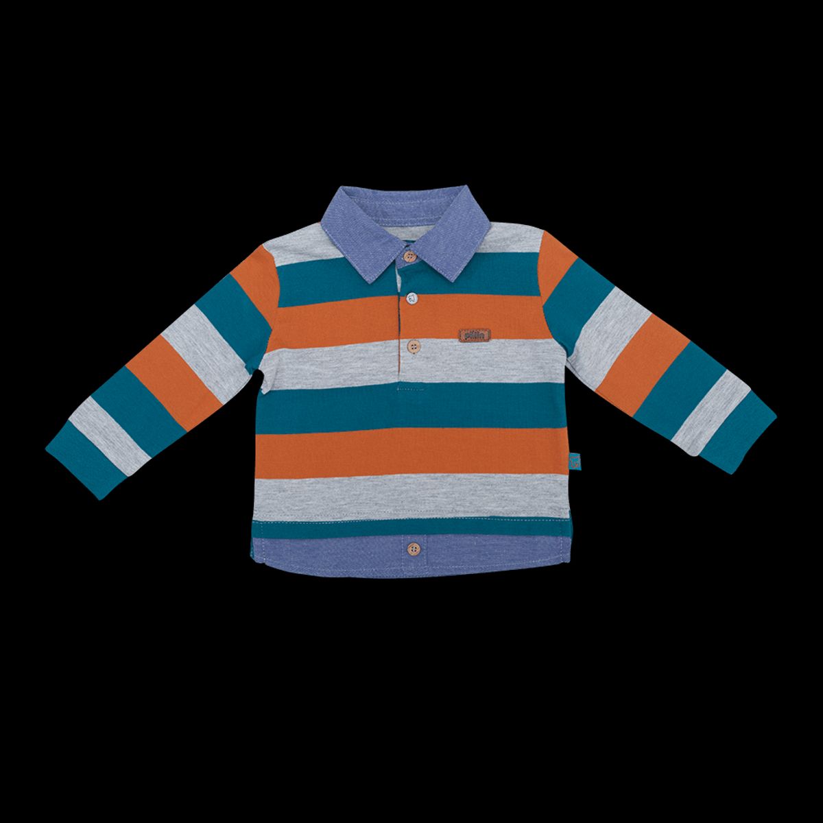 PILLIN - Polo Bebé Niño Manga Larga con cuello PVV600NAR