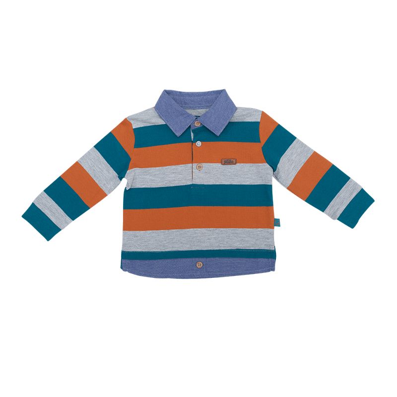 PILLIN - Polo Bebé Niño Manga Larga con cuello PVV600NAR