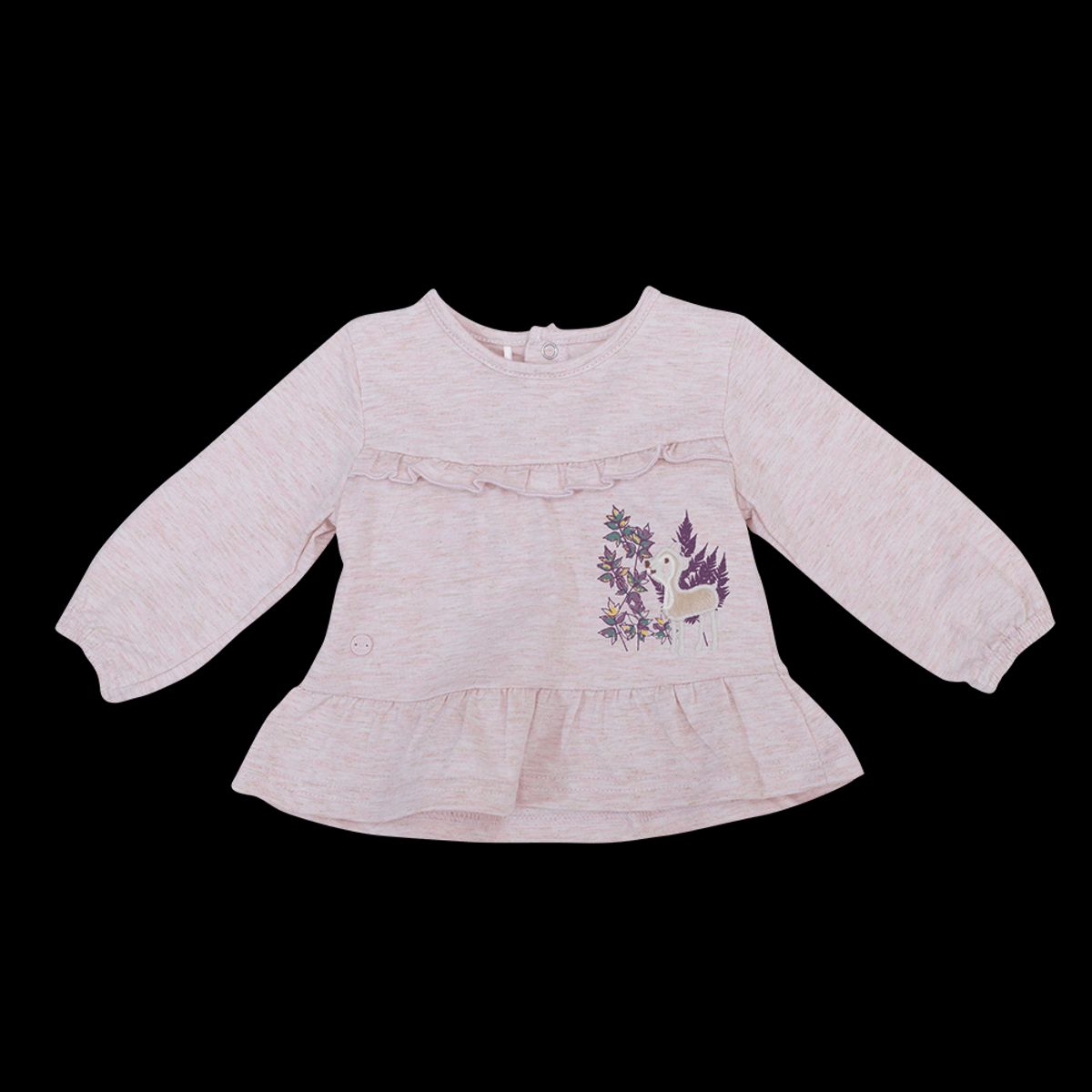 PILLIN - Polo Manga Larga Bebé Niña PVV608ROS