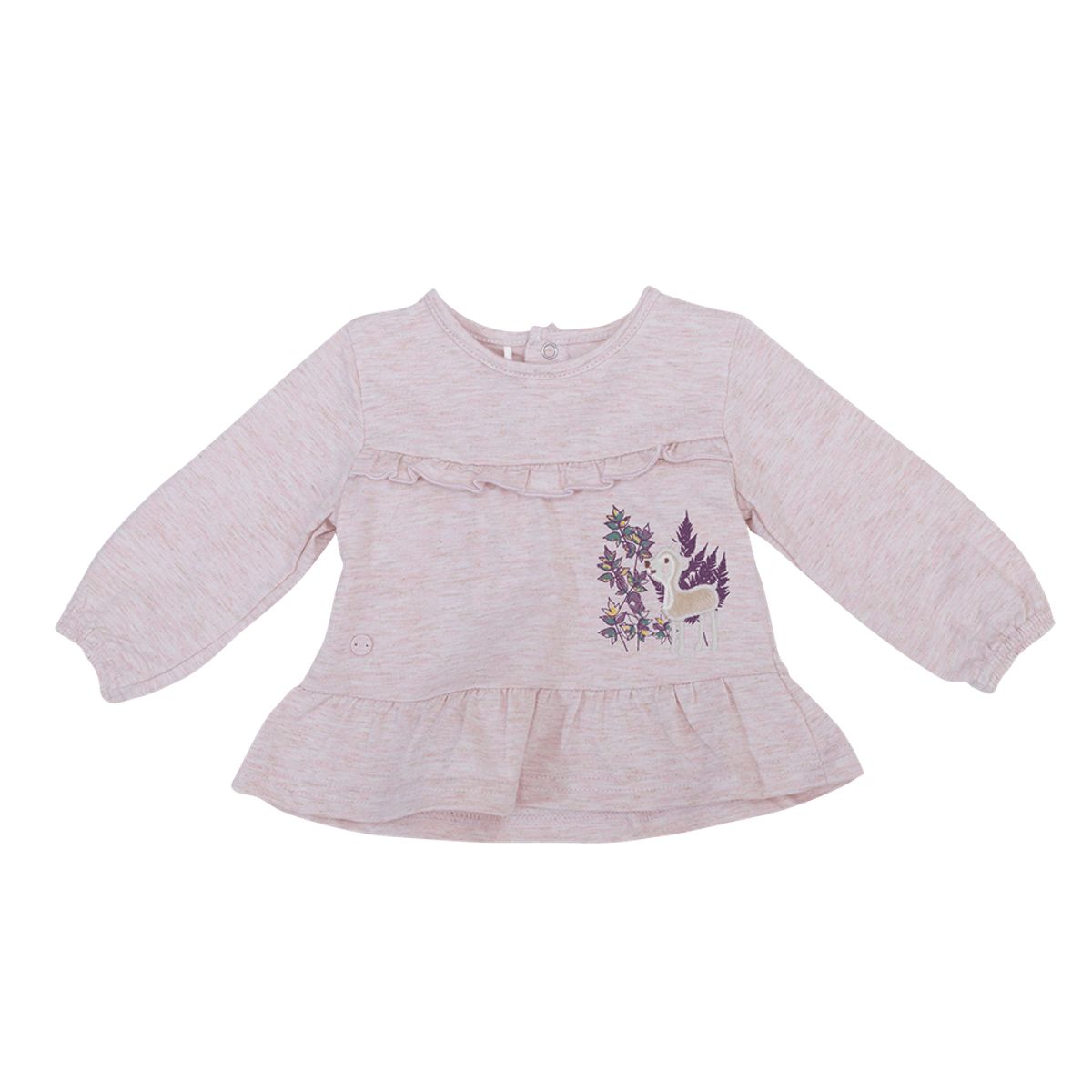 PILLIN - Polo Manga Larga Bebé Niña PVV608ROS