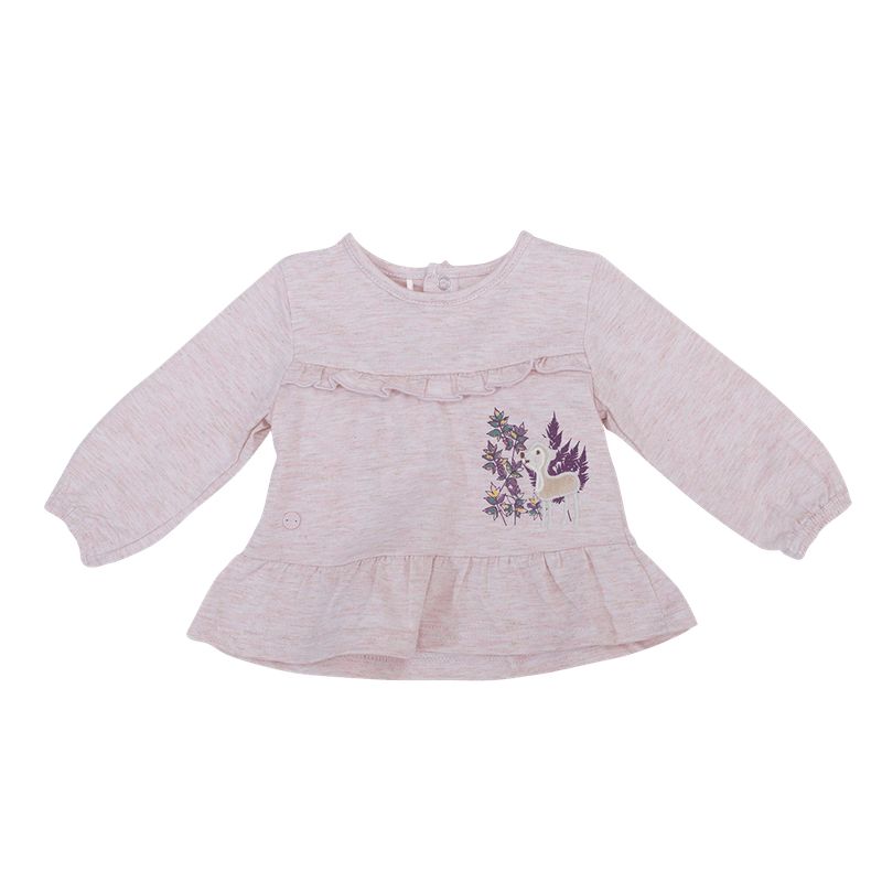 PILLIN - Polo Manga Larga Bebé Niña PVV608ROS