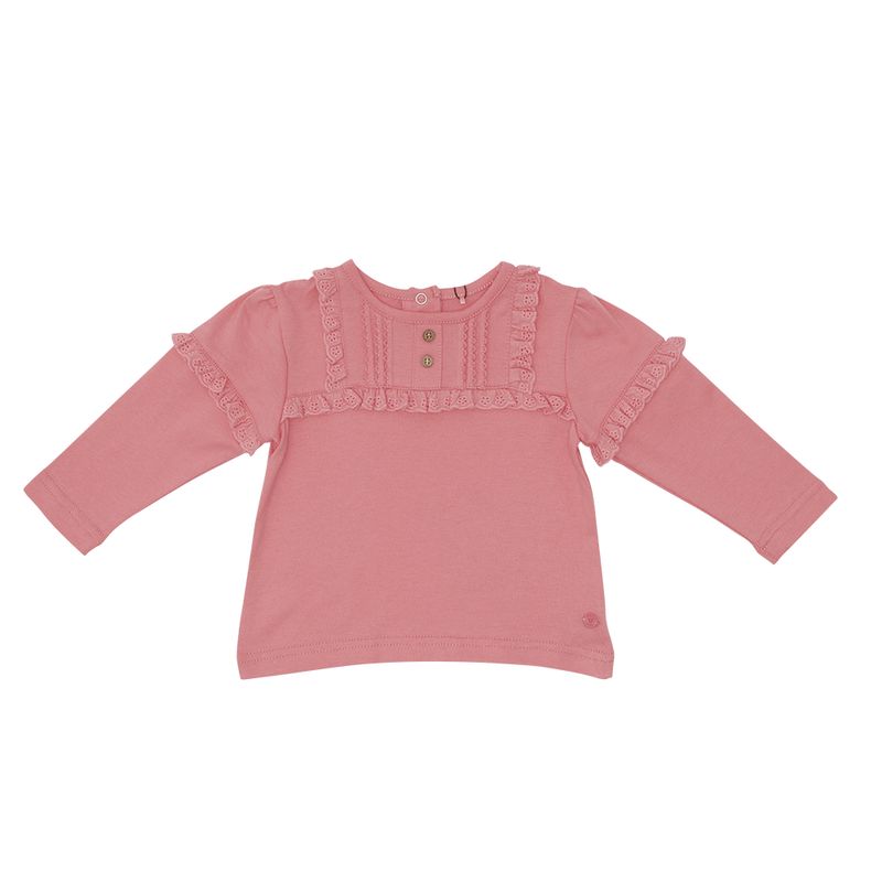PILLIN - Polo Manga Larga Bebé Niña PVV623ROS