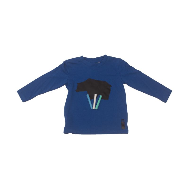 PILLIN - Polo Niño Manga Larga Estampada PVV620AZU