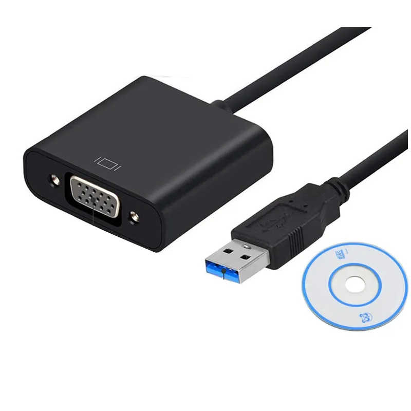 GENERICO - Convertidor USB 3.0 A VGA Compatible 2.0 Adaptador