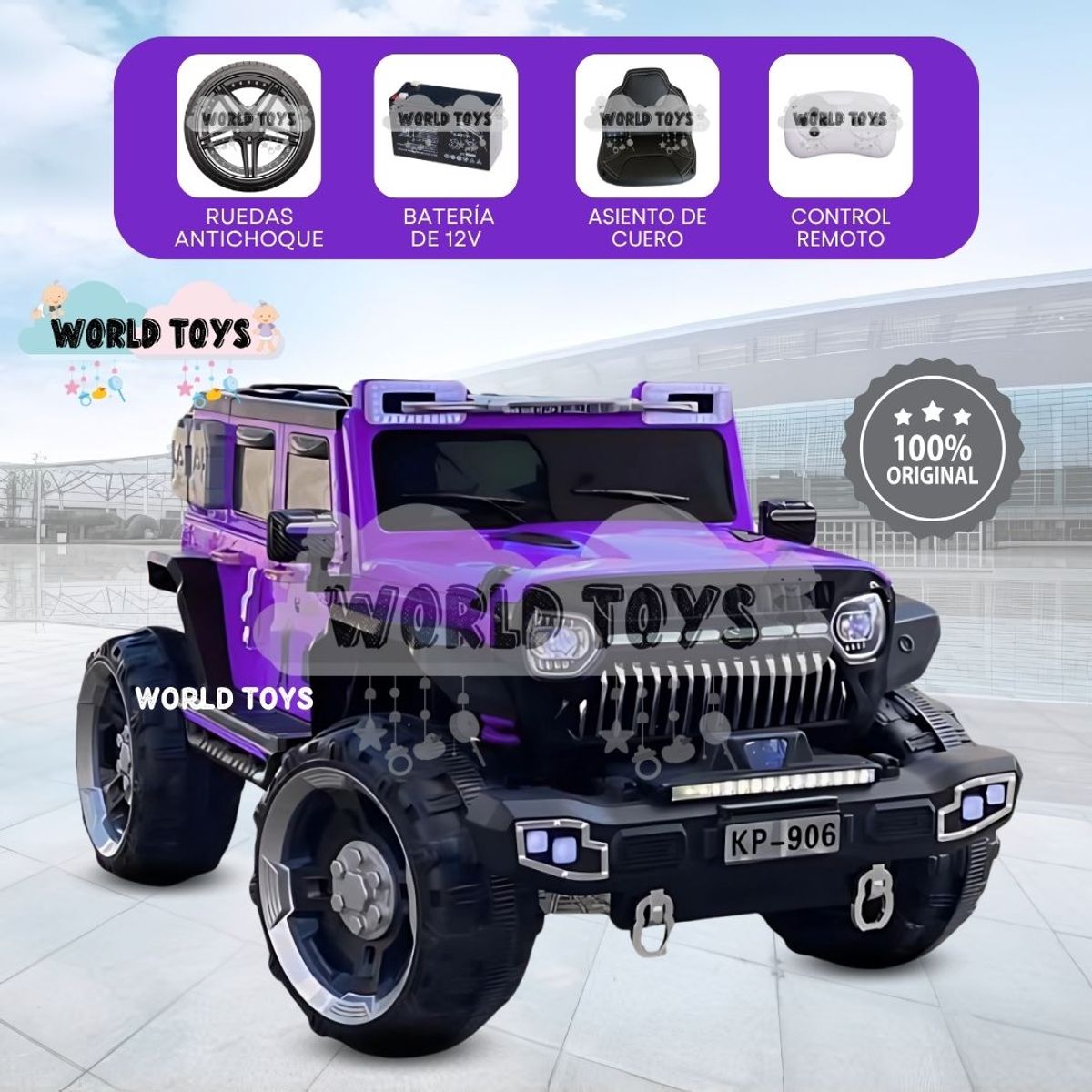 BABY - Carro a Batería para Niño «TITAN» Licensed Purple
