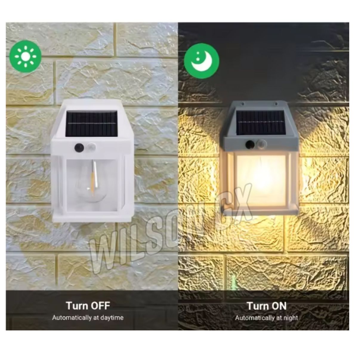 GENERICO - Foco Solar con Sensor Movimiento Blanco Recargable