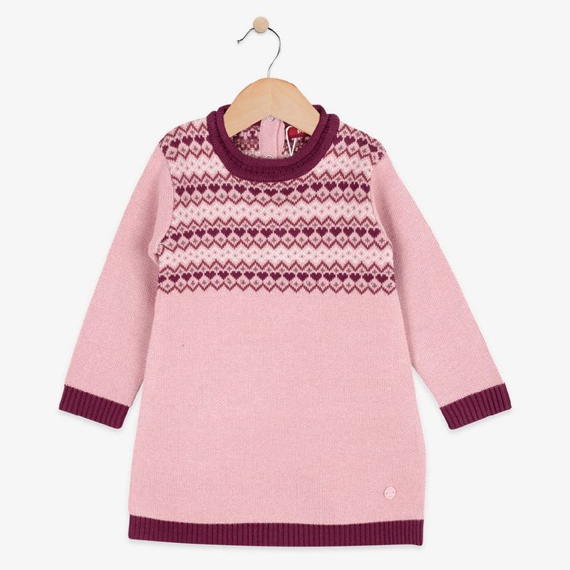 PILLIN - Vestido Tejido Bebe Niña PVR941ROS