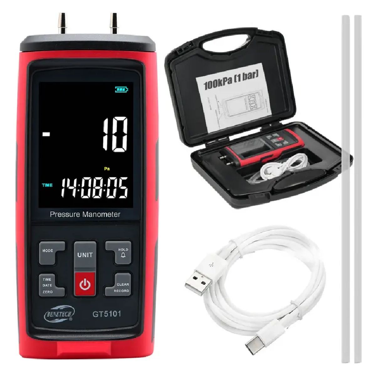 BENETECH - Manómetro Digital Medidor de Presión Diferencial - BENETECH GT5101