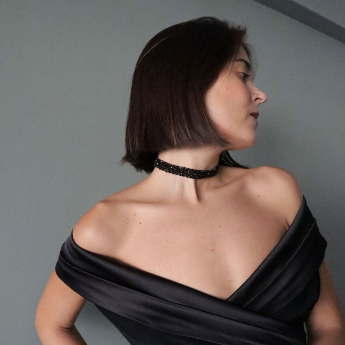 SAMANTHA PINTO HANDMADE ACCESSORIES - Collar Esmeralda Negro