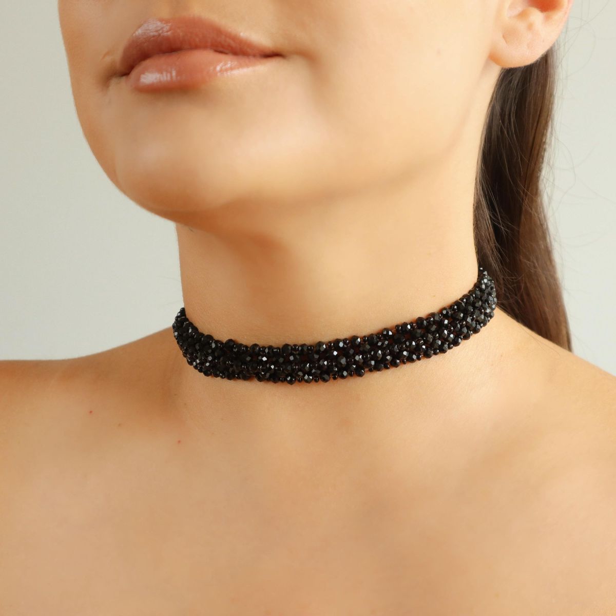 SAMANTHA PINTO HANDMADE ACCESSORIES - Collar Esmeralda Negro