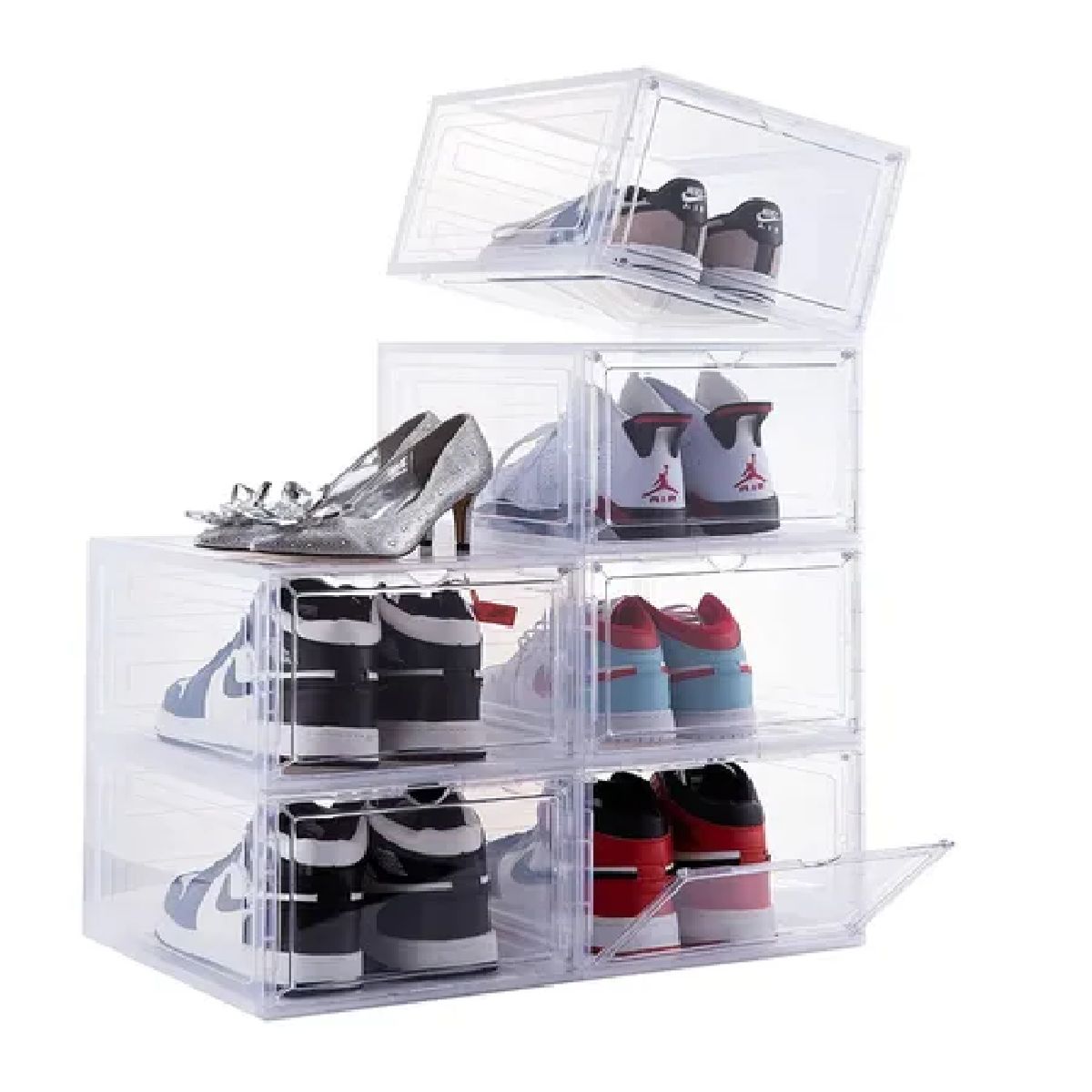 GENERICO - Caja Organizadora Zapatera Con Tapa Imantada Para Zapatillas