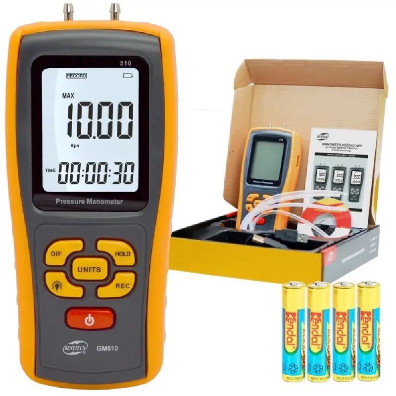 BENETECH - Manómetro Digital Medidor de Presión Diferencial - BENETECH GM510