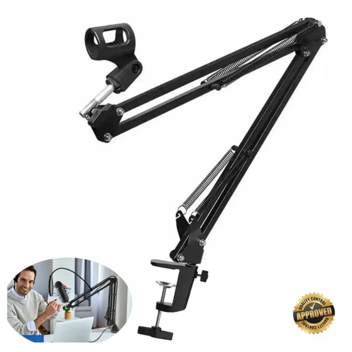 GENERICO - Soporte Brazo para Micrófono Giratorio 360° Ajustable