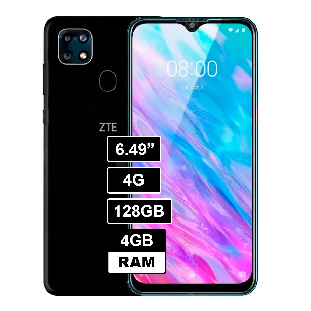 ZTE - Celular ZTE V Smart 128 GB 4 GB RAM NEGRO