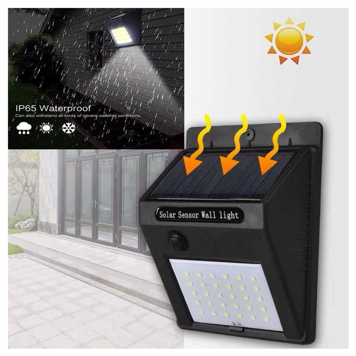 GENERICO - Reflector Foco Lampara Led Luz Solar Con Sensor Movimiento 20 Leds