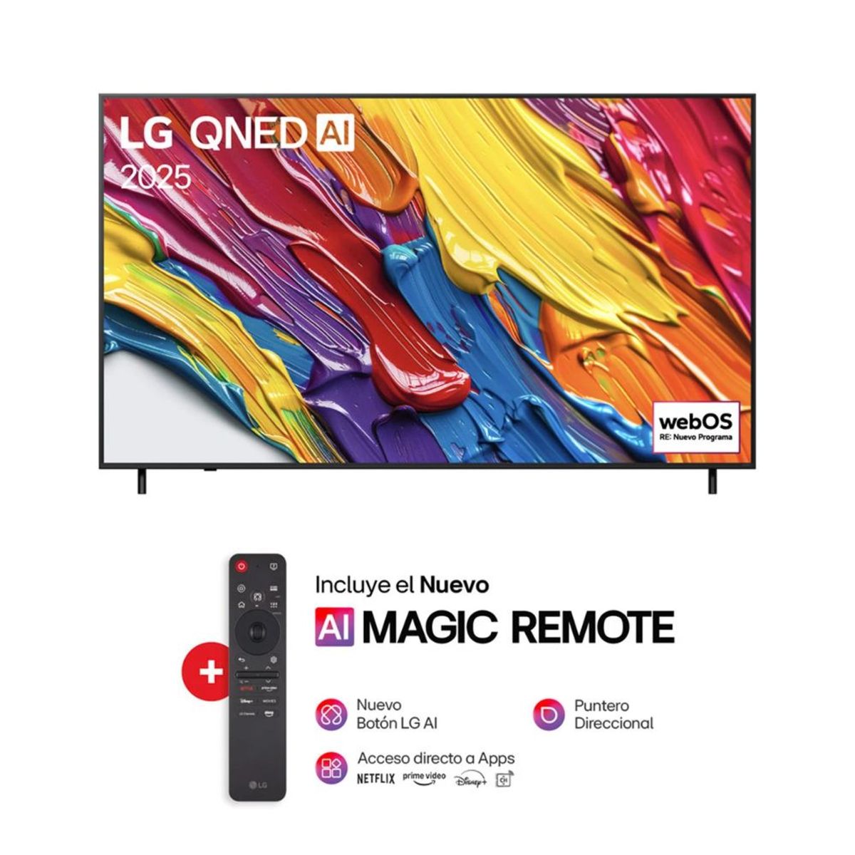 LG - TELEVISOR LG QNED 55” 4K ULTRA HD SMART TV  55QNED82ASG.AWF