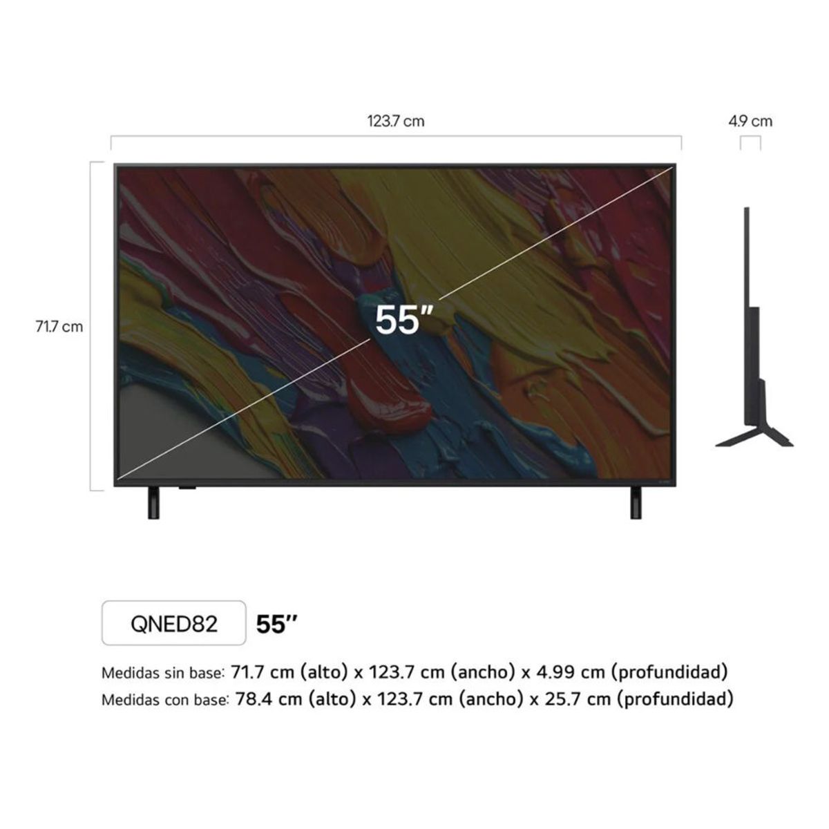 LG - TELEVISOR LG QNED 55” 4K ULTRA HD SMART TV  55QNED82ASG.AWF