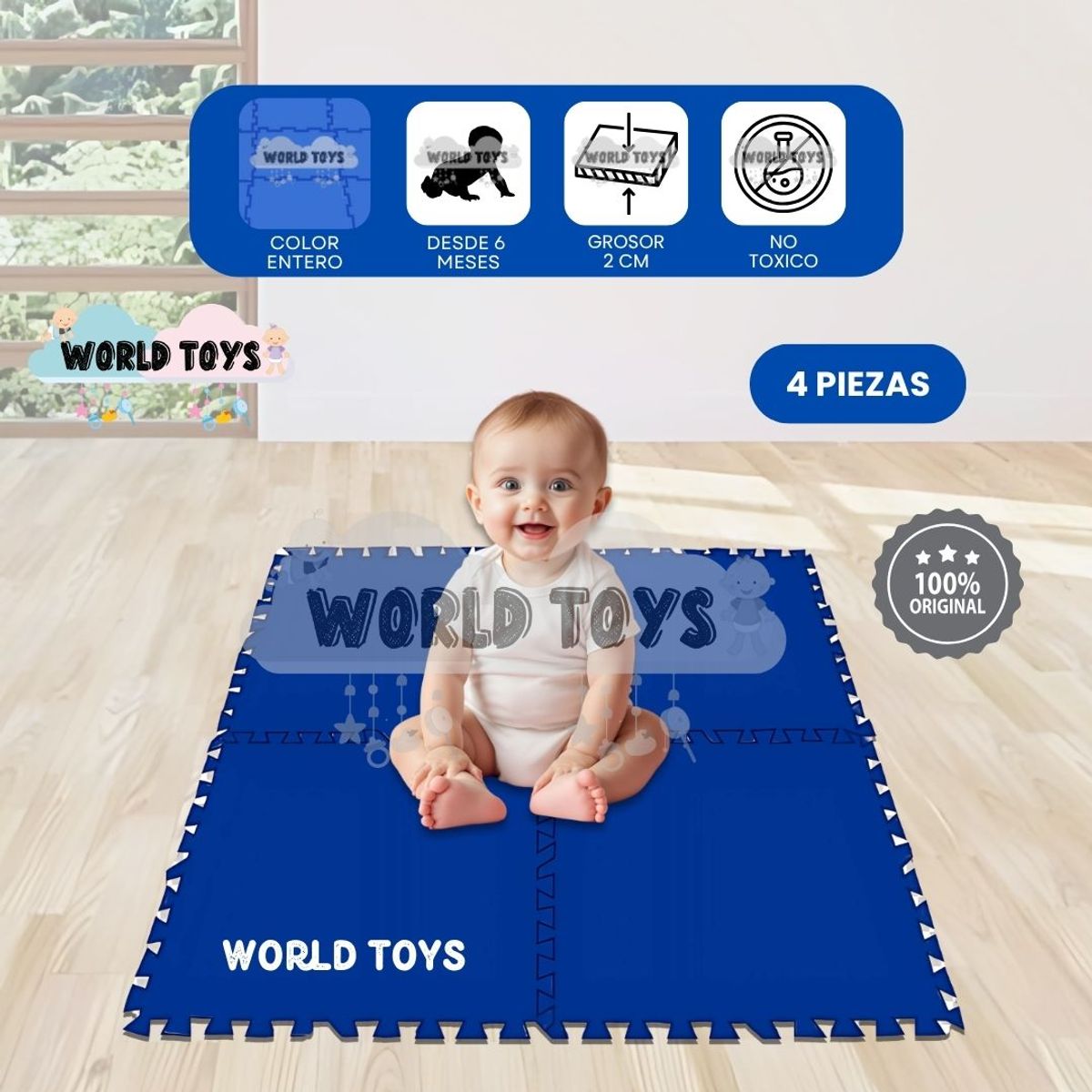 BABY - Piso Rompecabezas para Bebés «COLOR FLOOR» 2.0 Blue