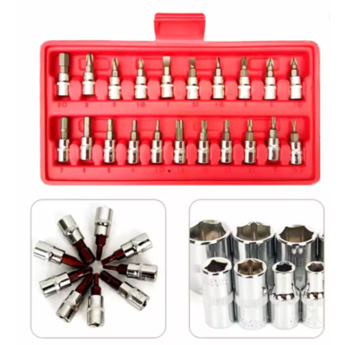 SEISA - Juego Caja Set Dados Herramientas Chicharra 46 Piezas Tool