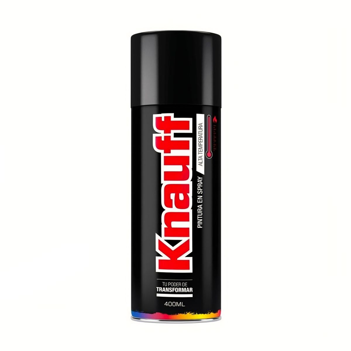 KNAUF - Pintura Spray Alta Temperatura Negro Brillante 400ML KNAUFF
