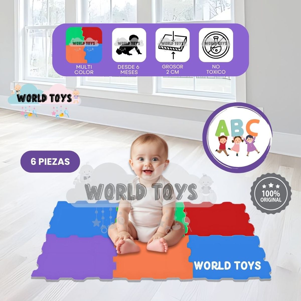 BABY - Piso Rompecabezas para Bebés «COUSY FLOOR» 2.0 ABC