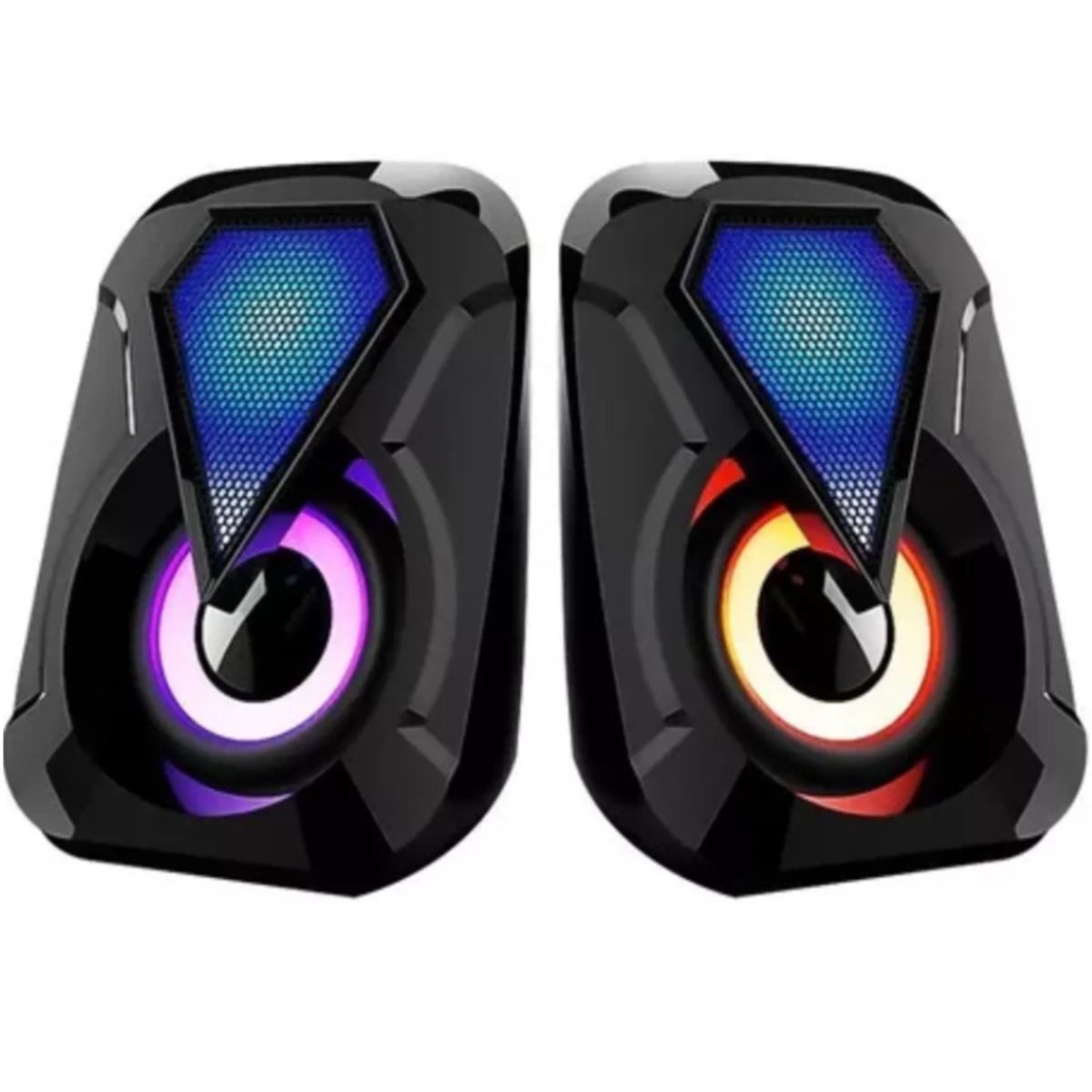GENERICO - Parlantes Para PC Laptop Con Luz RGB Gamer y Entrada Auxiliar