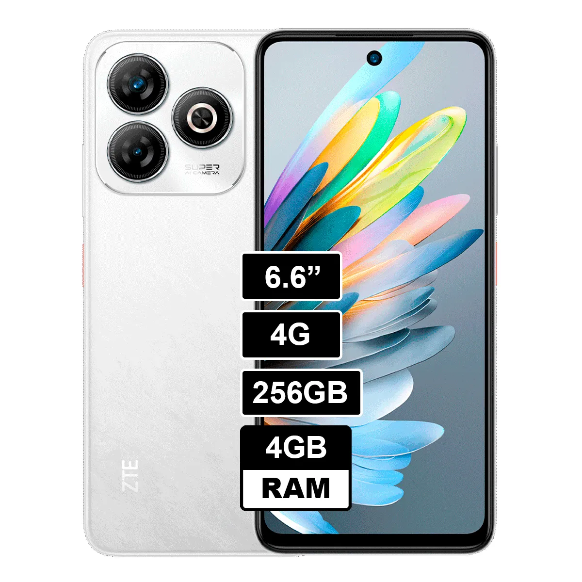 ZTE - Celular ZTE V60 Smart 4GB 256GB BLANCO