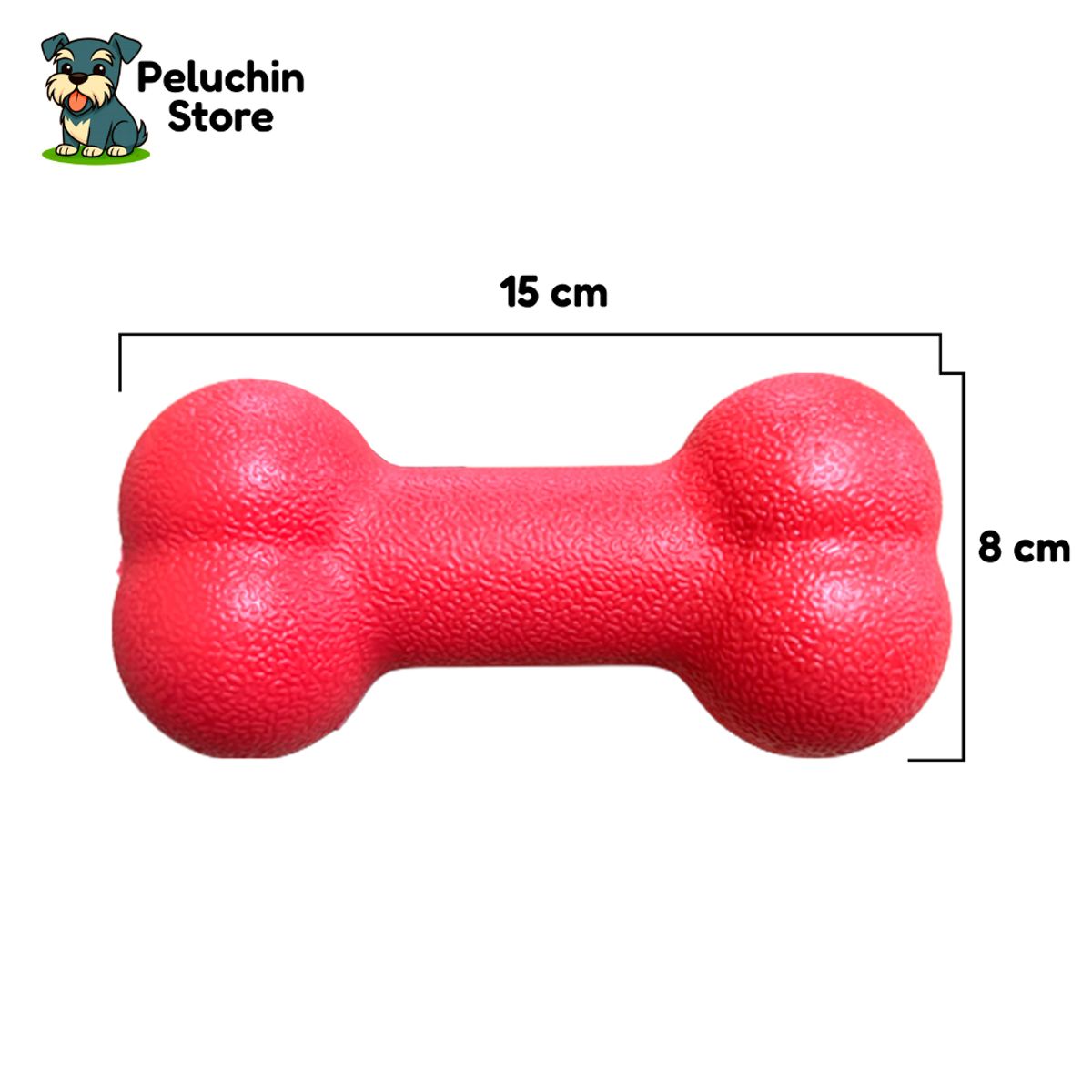 HAMACAS LIZARASO - Juguete Hueso Perro Color Rojo - Peluchin Store