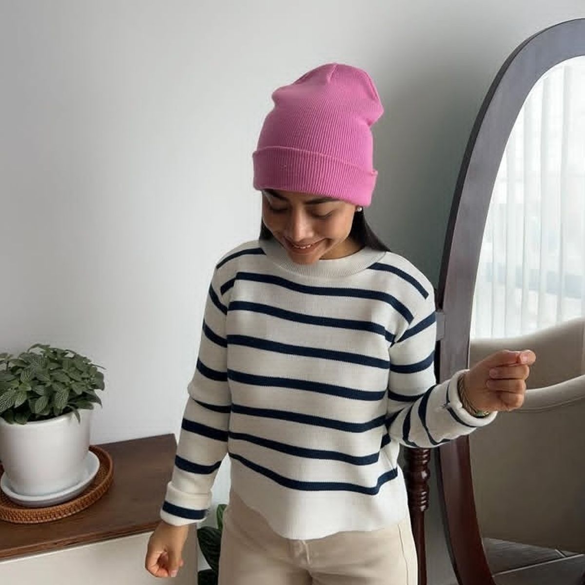 GENERICO - CHOMPA INVIERNO MANGA LARGA RAYAS PARA DAMA