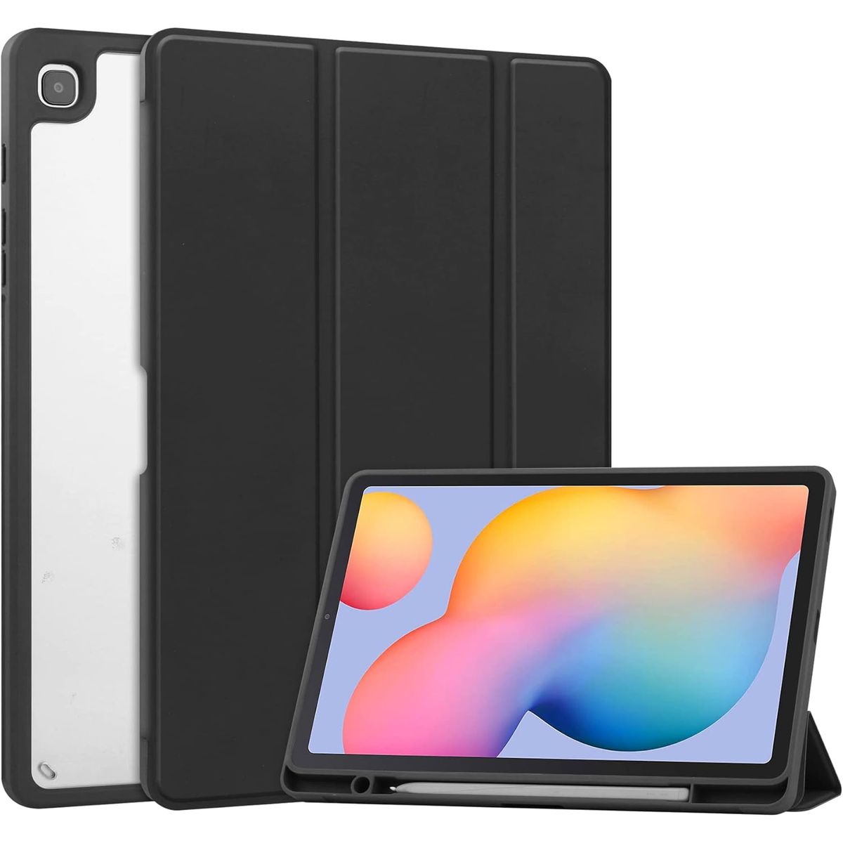 GENERICO - Funda Protector Transparente Premium Para Samsung S6 Lite - NEGRO