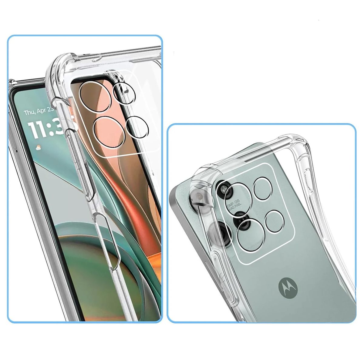 GENERICO - Case Funda Protector para MOTO G75 5G - TRANSPARENTE