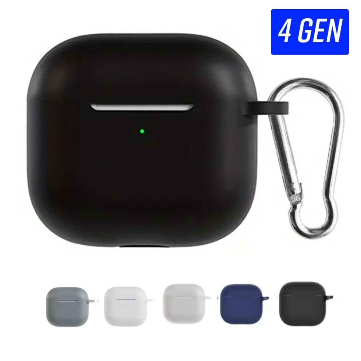 GENERICO - Case Silicona Para Airpods 4 Gen Pods con llavero