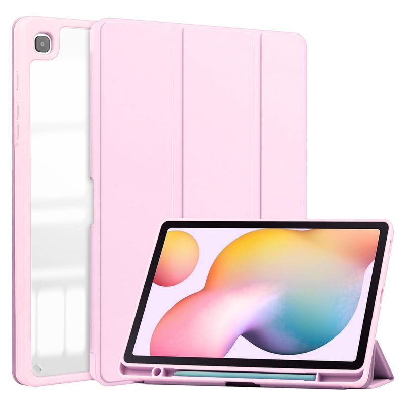 GENERICO - Funda Protector Transparente Premium Para Samsung S6 Lite - ROSADO