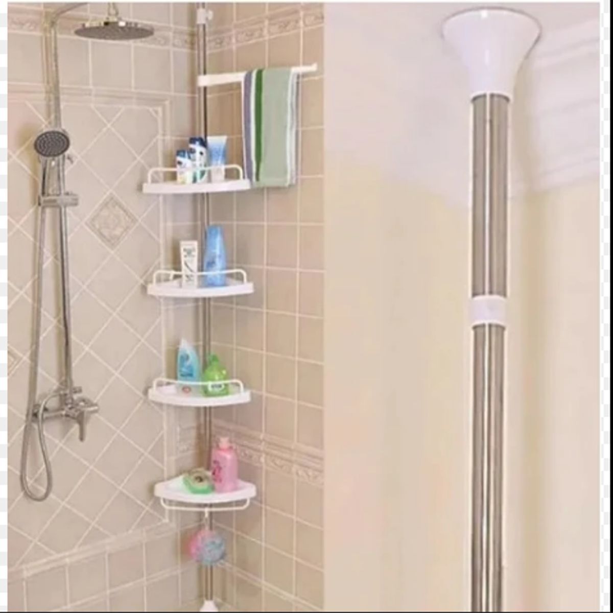 GENERICO - Organizador Esquinero de Baño Ducha 4 Niveles Acero ¡Sin imagen!