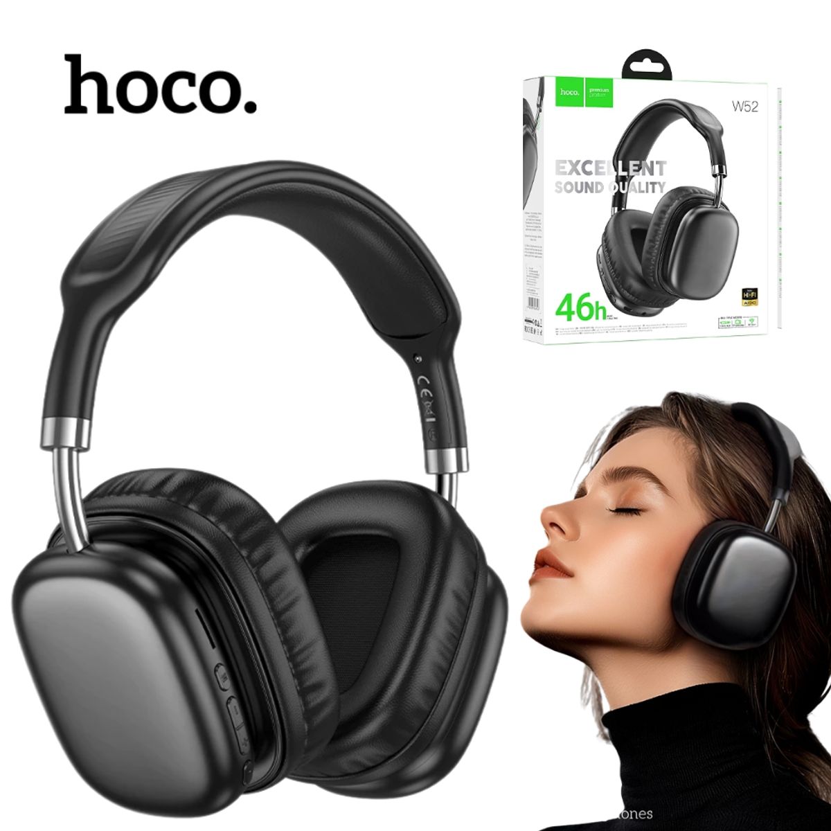 HOCO - Audifonos Inalambrico Vincha 46h Hoco Recargable Bluetooth