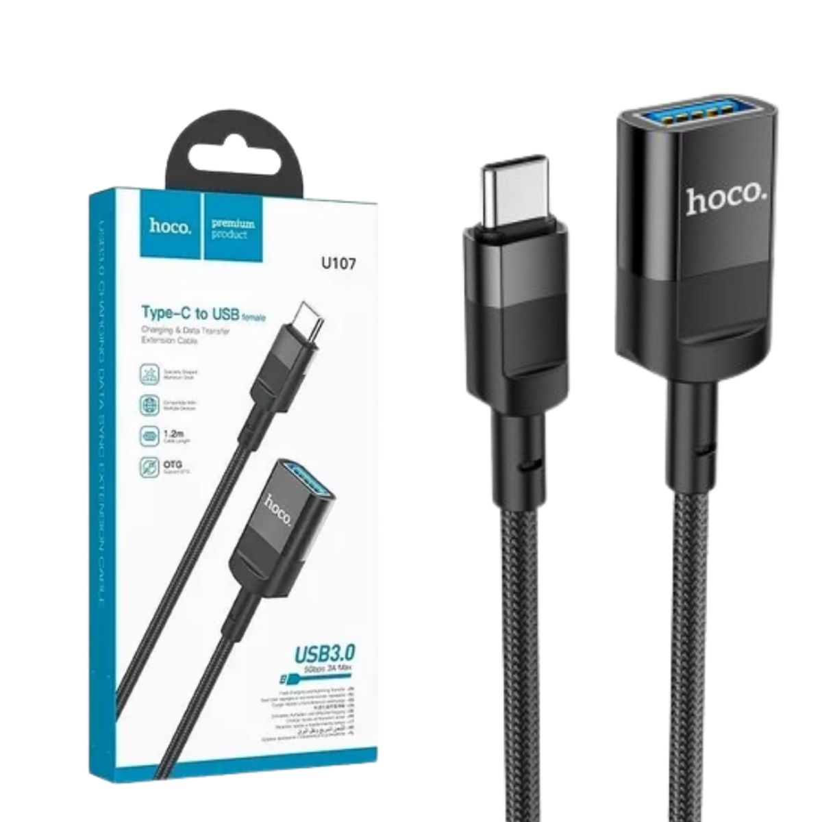 HOCO - Cable Alargador Adaptador OTG TIPO C A USB HEMBRA 120M HOCO