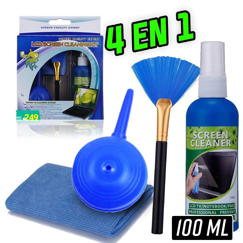 GENERICO - Kit de Limpieza para Computadora 4 en 1 Laptop Celular